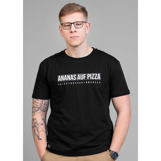 Varion T-Shirt - Ananas auf Pizza black XXL